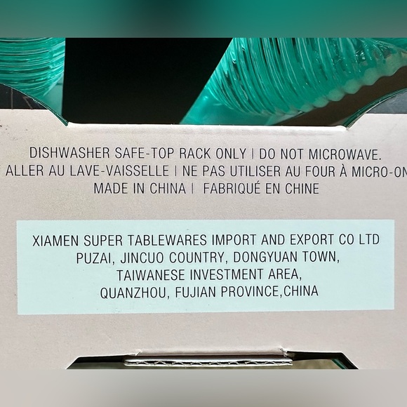 Rachel Zoe 4 Pc Teal Acrylic Wine Glasses Footed NEW - Picture 7 of 9